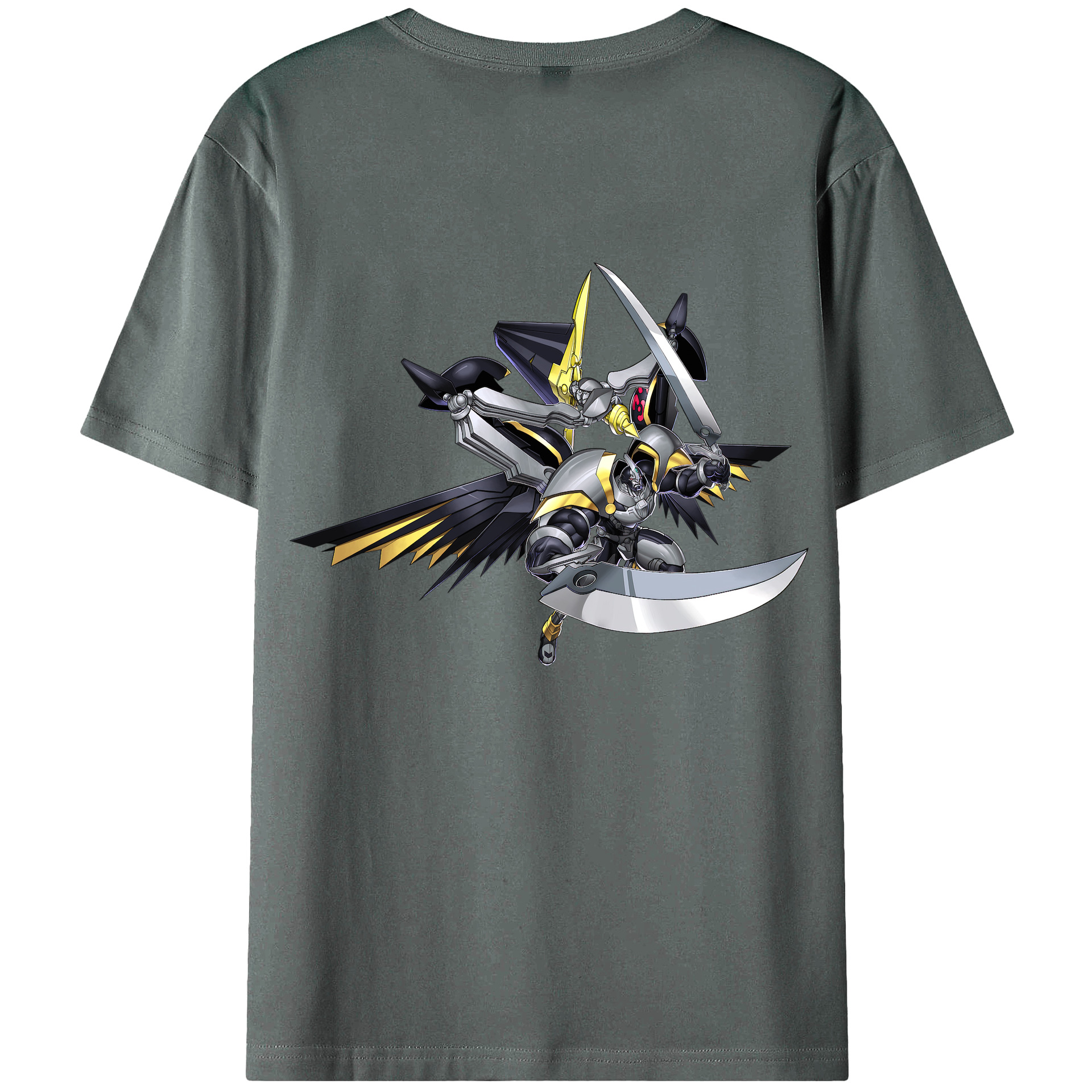 （画像用） 遊☆戯☆王 Yu-Gi-Oh! 綿100％ メンズ半袖Tシャツ（バックプリント） 通気性